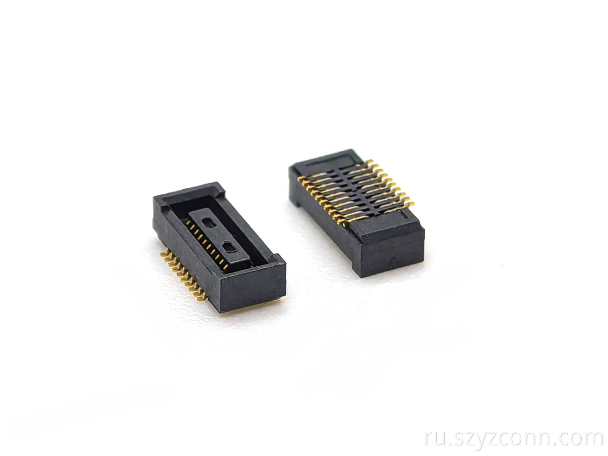 Шаг 0,4 мм, гнездо разъема между платами, высота: 2,0 мм, 2*10P 0.4mm Pitch Board to Board Connector Female H:2.0mm 2*10P